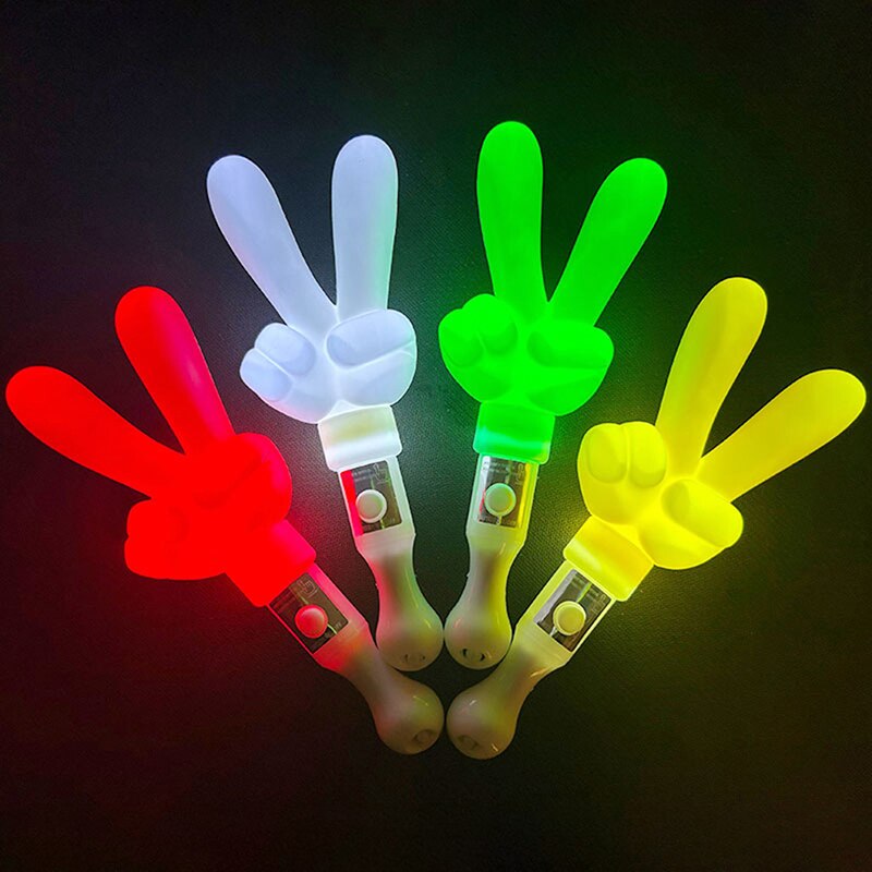 1PC LED Glow Stick Heart Shape Luminous Concert Cheering Tube Battery Powered Wedding Party Light Stick