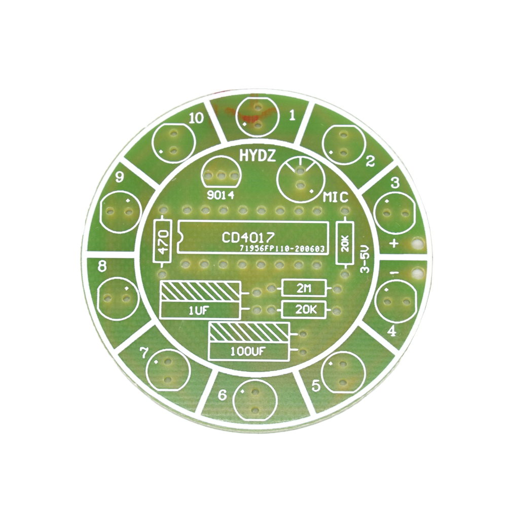 CD4017 colorful voice control rotating LED light kit electronic manufacturing diy kit spare parts student Laboratory