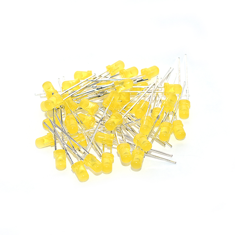 100PC/Lot 3mm LED Diode Light Assorted Kit Green Blue White Yellow Red COMPONENT DIY kit