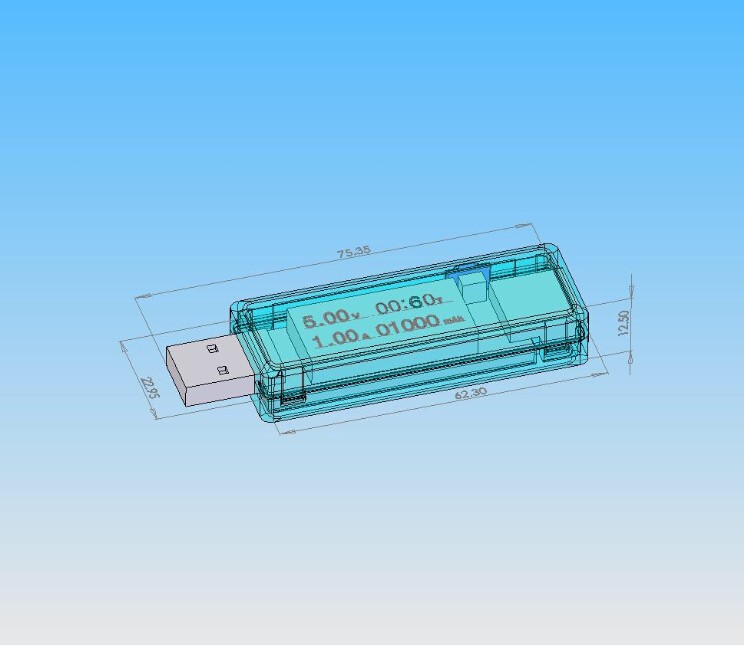 1PCS USB Charger Current Voltage Charging Detector Mobile Power Current and Voltmeter Ammeter Voltage