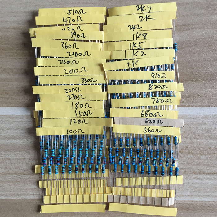 0805 SMD Resistor Kit Assorted Kit 1ohm-1M ohm 1% 33valuesX 20pcs=660pcs Sample Kit