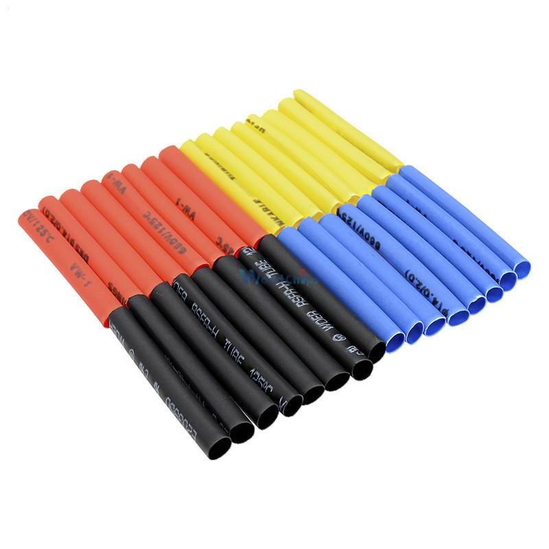 127/140/328/530Pcs Assorted Polyolefin Heat Shrink Tubing Tube Cable Sleeves Wrap Wire Set 8 Size Multicolor/Black