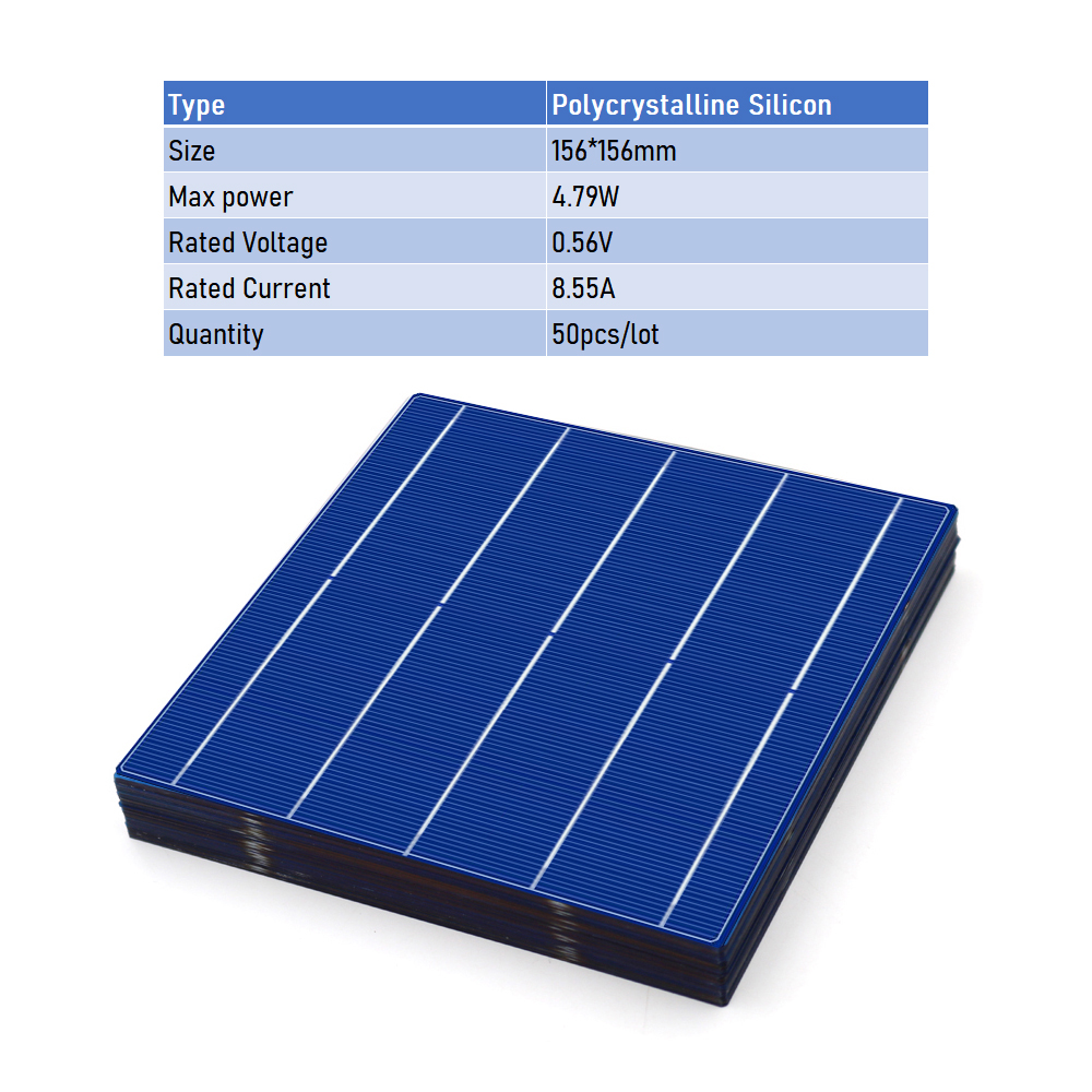 50 pcs Solar Cells 26 39 52 78 125 156 Mono Poly Solar Panels Education Study DIY Charger Polycrystalline Battery Charge